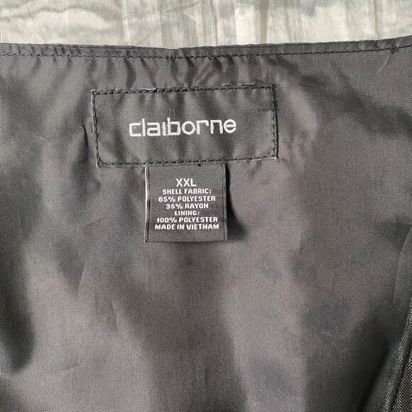 Caliborne XXL button front stripe vest w/adjustable back strap black - Picture 5 of 8